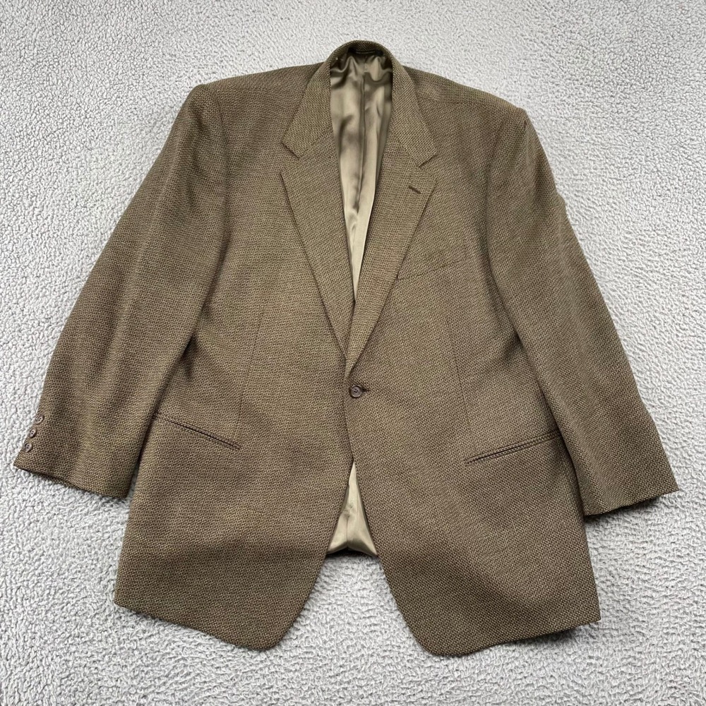 VTG‎ Givenchy Blazer Mens 48R Brown 100% Worsted Wool Formal Wedding